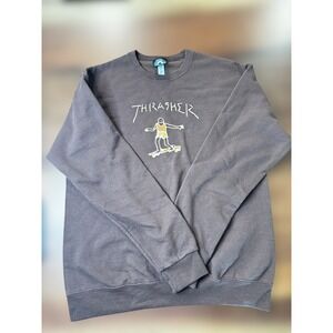 Thrasher Magazine Skateboarding Graphic Crewneck‎ Sweatshirt Emo Grunge